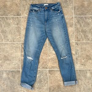 LOFT High Waist Boyfriend Jeans